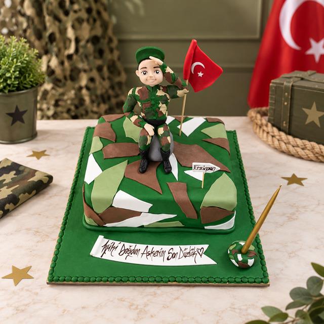 Asker Temalı Pasta No 1116