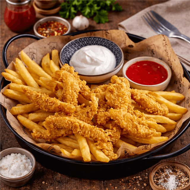 Cajun Baharatlı Piliç Parçaları