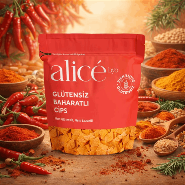 Glutensiz baharatlı cips