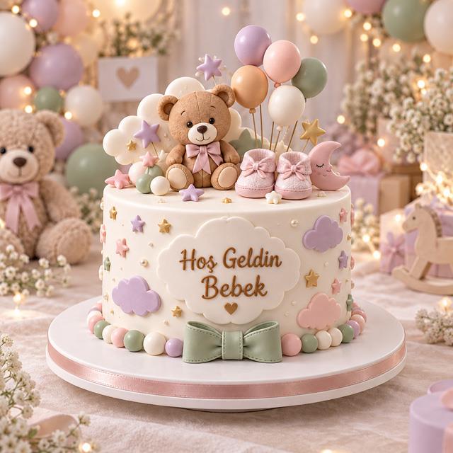 Hoş Geldin Bebek Pastası No 1060