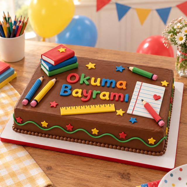 Okuma Bayramı Pasta No 1072